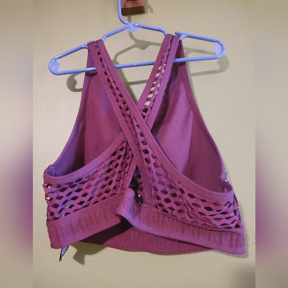 Victoria's Secret Ultimate Spoet Animal Print Mesh Unlined Sports Bra Leopard - Picture 3 of 4
